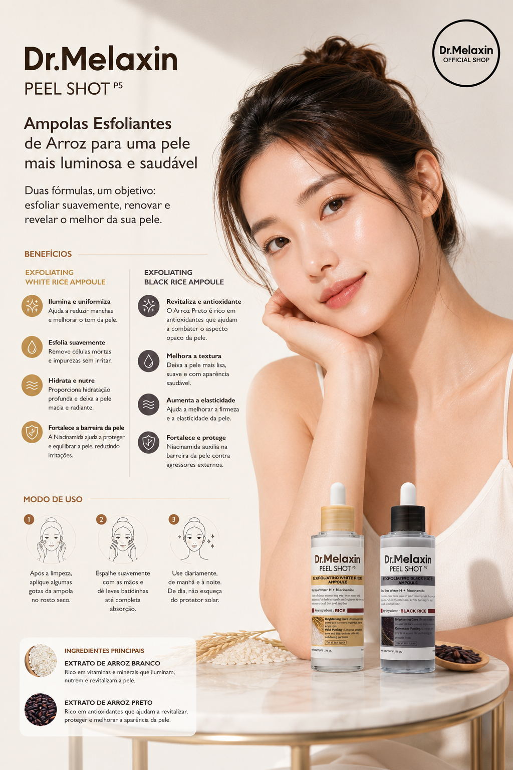 Dr. Melaxin Rice Peel Ampoule Duo