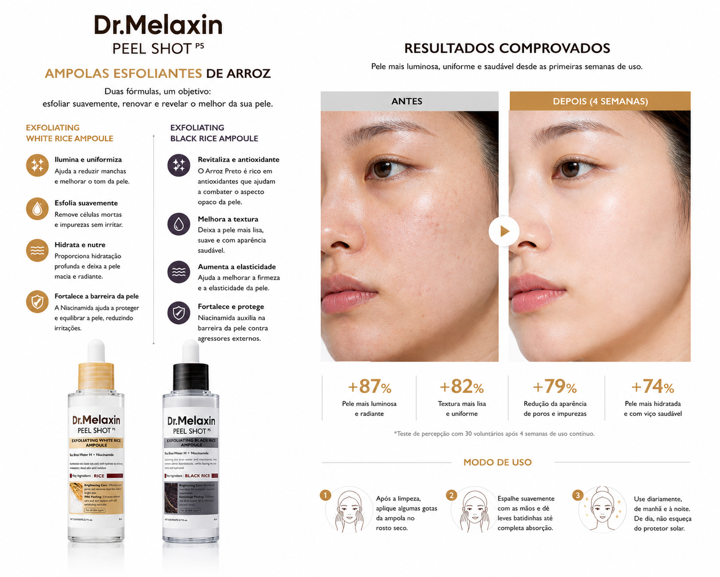 Dr. Melaxin Rice Peel Ampoule Duo