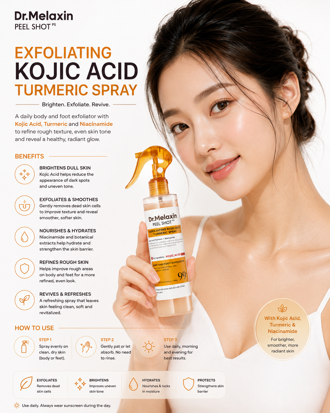 Peel Shot Keratin Care Kojic Acid Turmeric Spray