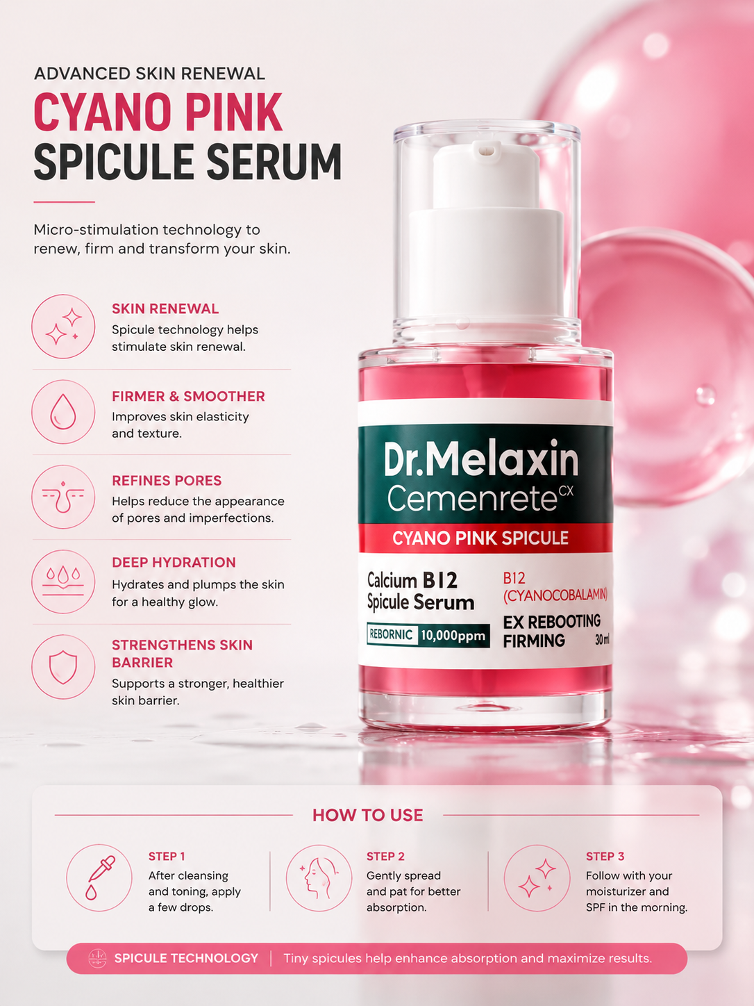 Cemenrete Cyano Pink Spicule Serum