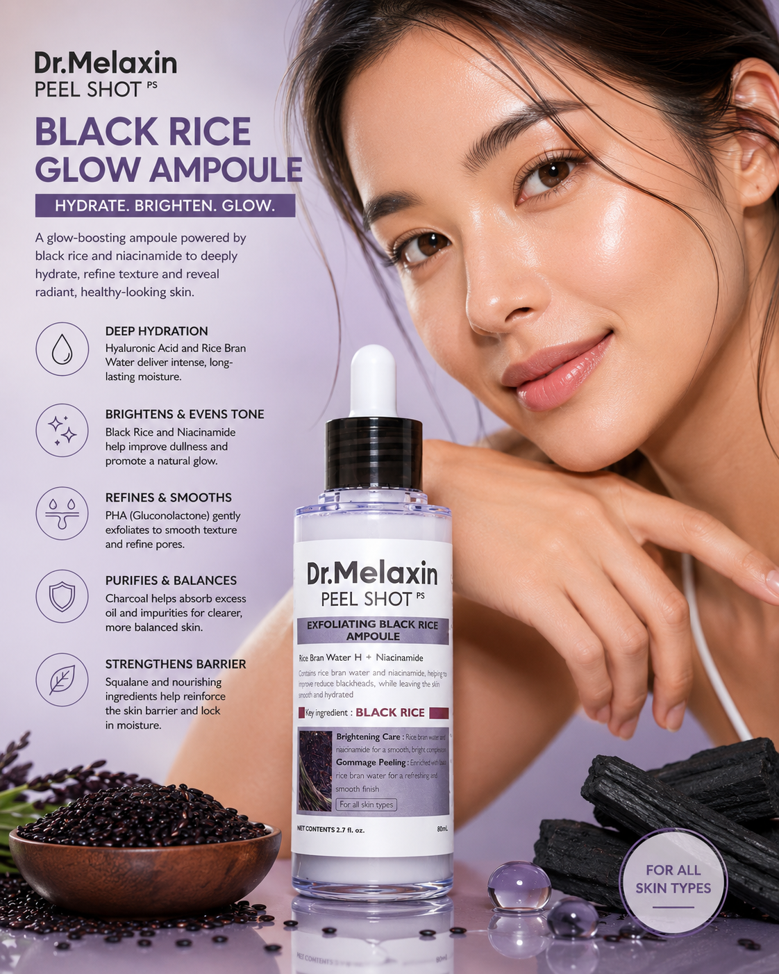 Peel Shot Glow Black Rice Ampoule